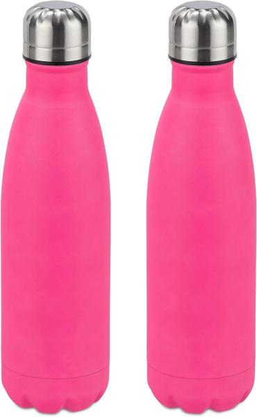 2 x Trinkflasche Edelstahl pink 10028147