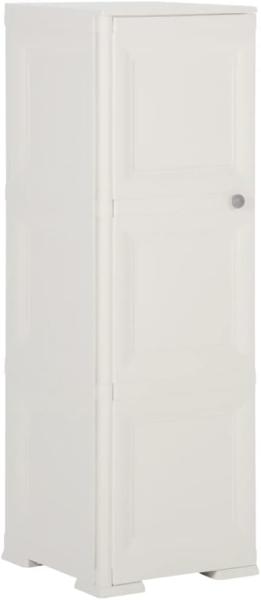 Kunststoffschrank 40x43x125 cm Holzdesign Weiß