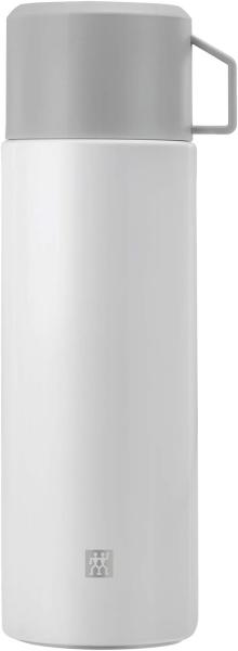 Zwilling 'Thermo' Isolierflasche, integrierte Tasse, Edelstahl, weiß, 1 L