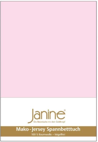 Janine Spannbetttuch 5007 Mako Jersey 140/200 bis 160/200 cm zartrosa Fb. 11