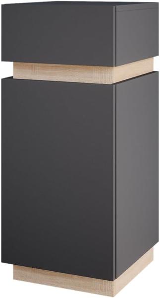 Vicco Midischrank Gloria, Anthrazit/Sonoma, 33 x 75.5 cm mit Tür und Schublade