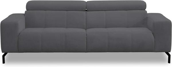 DOMO. Collection Cunelli Ecksofa, Sofa mit Rückenfunktion, Garnitur mit Relaxfunktion, anthrazit, 238x104x79 cm