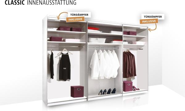 Staud Schwebetürenschrank, Holzwerkstoff, Mocca, 240cm / 280cm / 68 cm (H/B/T) Bild 3