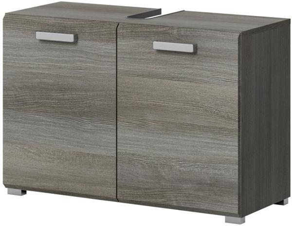 Waschbeckenunterschrank Grigio in Rauchsilber grau 80 cm Bild 6