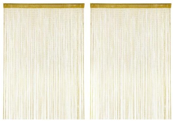 2 x Fadenvorhang Glitzer gold 145x245 cm 10040667