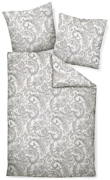 Janine Biber Bettwäsche Davos 135x200 Paisley braun grau sand 65152-08