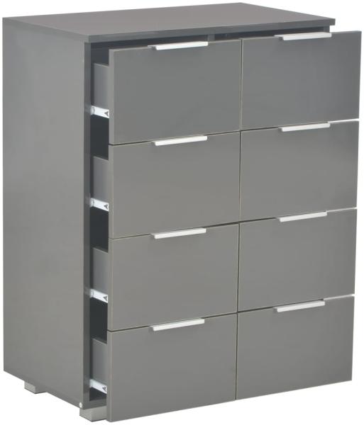 Sideboard Hochglanz-Grau 60x35x80 cm Holzwerkstoff