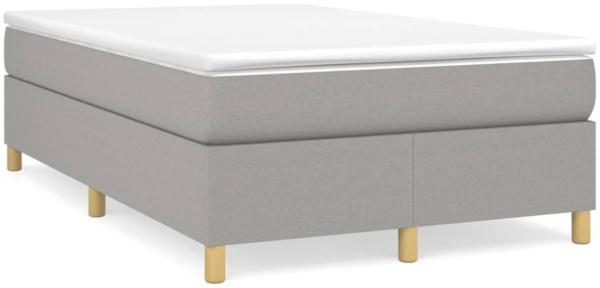 vidaXL Boxspringbett mit Matratze Hellgrau 120x190 cm Stoff