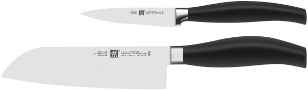 Zwilling Five Star 2 EL Küchenmesser-Set aus schwarzem Edelstahl