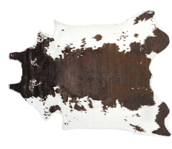 Kunstfell-Teppich Kuh weiß braun 150 x 200 cm BOGONG