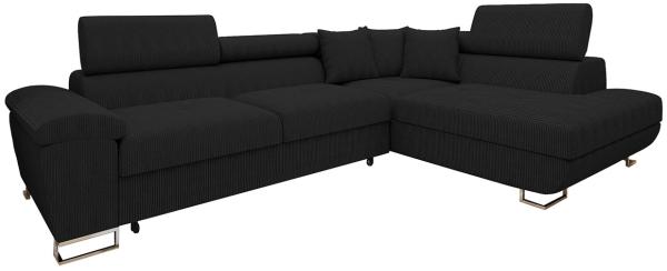 Ecksofa Cotere Cord (Farbe: Poso 135, Seite: Rechts)