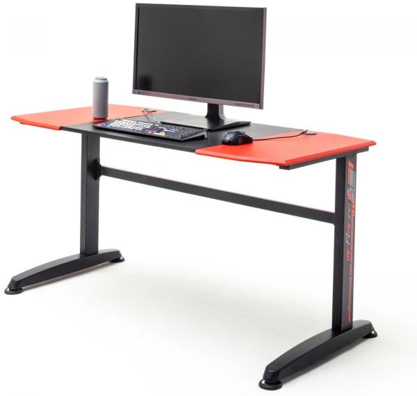 Gamingtisch McRacing in schwarz und rot 140 cm