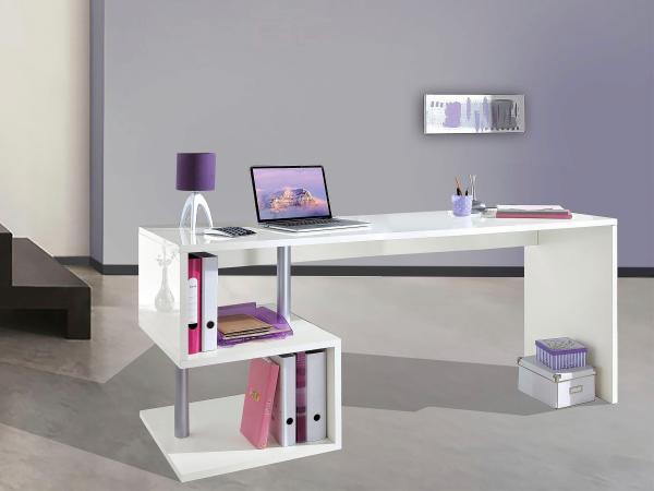Schreibtisch >Esse Angolo< (BxHxT: 180x77,5x60 cm) in weiß - 180x77,5x60 (BxHxT)