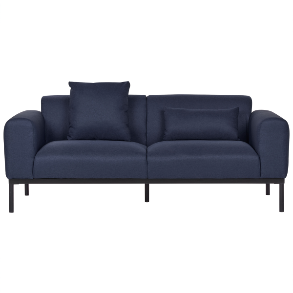 2-Sitzer Sofa Leinenoptik dunkelblau MALMOS