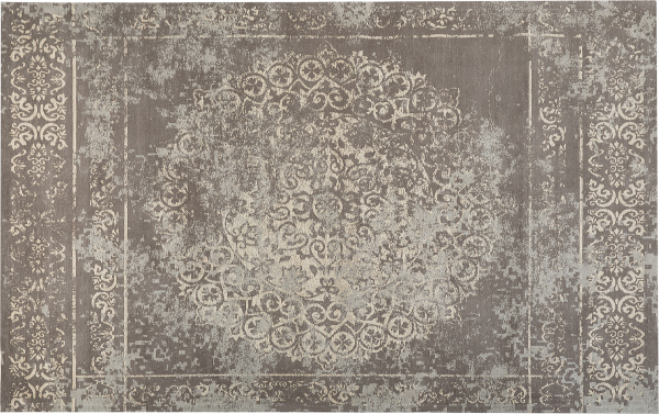 Teppich taupe-grau 140 x 200 cm orientalisches Muster Läufer BEYKOZ
