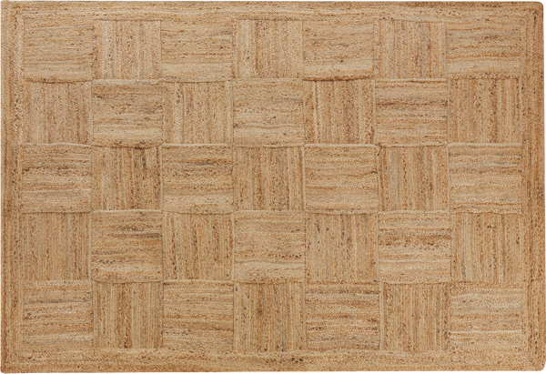 Teppich Jute beige 160 x 230 cm geometrisches Muster Kurzflor ESENTEPE