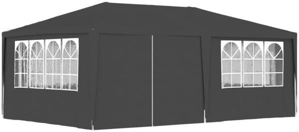 Profi-Partyzelt mit Seitenwänden 4×6 m Anthrazit 90 g/m²