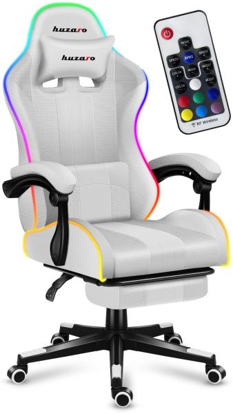 HUZARO Force 4.7 Weiﬂer RGB Gaming-Stuhl