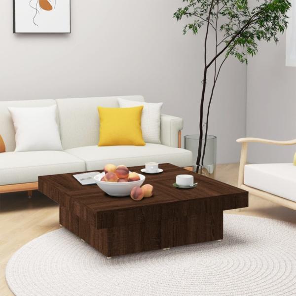 Couchtisch 90x90x28 cm Holzwerkstoff, Dunkelbraun