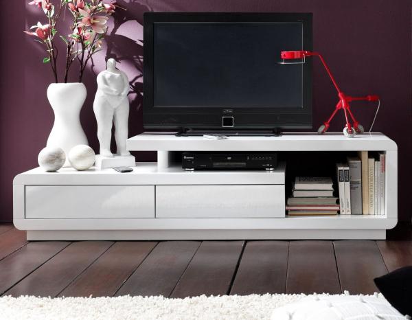 TV-Lowboard Hochglanz weiß lackiert 170 cm