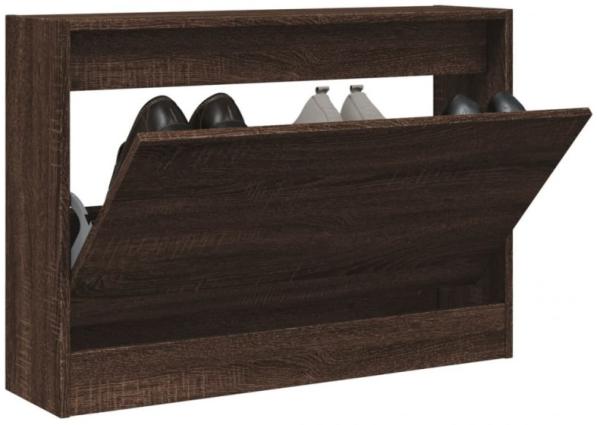 Schuhschrank Braun Eichen-Optik 80x21x57 cm Holzwerkstoff