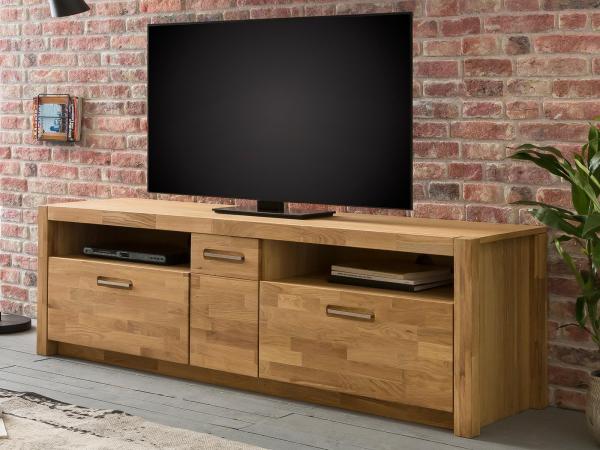 TV-Board >Leduc< in Wildeiche aus Metall - 185x58x50cm (BxHxT)