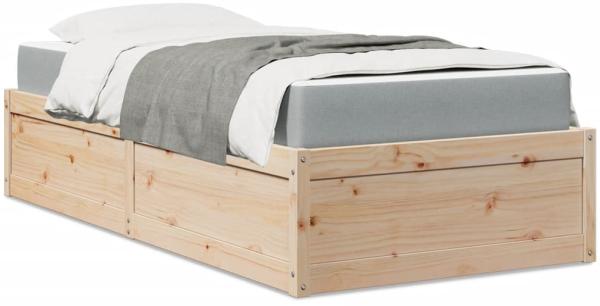 Bett mit Matratze 90x200 cm Massivholz Kiefer 3281943