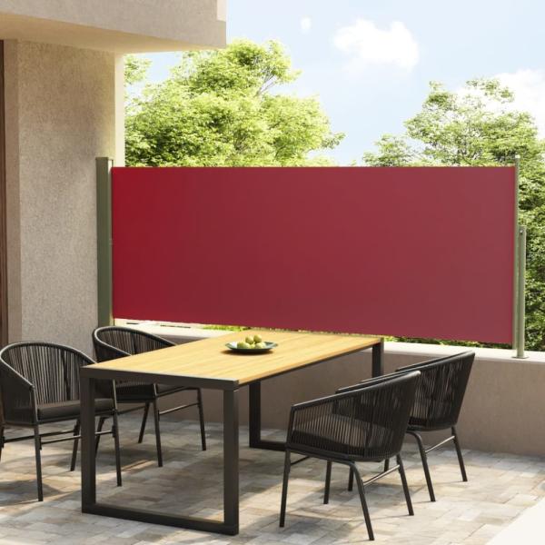 vidaXL Seitenmarkise Ausziehbar 117x300 cm Rot