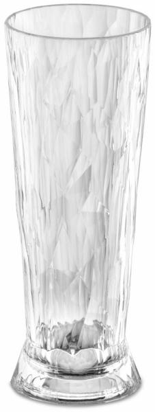 Koziol Superglas Club No. 11, Weizenglas, Bierglas, Kunststoff, Crystal Clear, 500 ml, 3418535