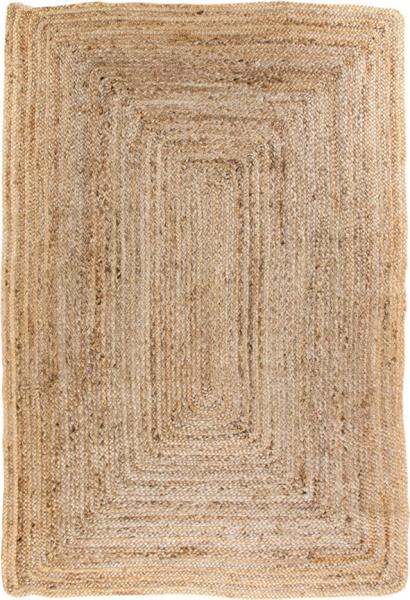 Trendiger Teppich MUMBAY aus geflochtener Jute 180x120 cm