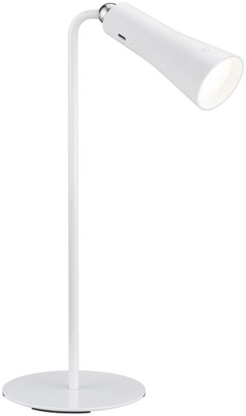 3 in 1 LED Akku Tischleuchte MAXI mit Klemm- & Klebestation, Weiß H: 36cm