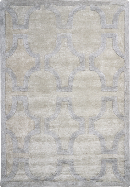 Teppich Viskose beige grau 160 x 230 cm geometrisches Muster Kurzflor GWANI