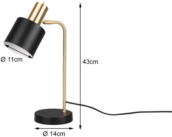 Reality Leuchten Tischleuchte ADAM (BHT 14x43. 50x28 cm) BHT 14x43. 50x28 cm bunt Tischlampe Klemmleuchte Schreibtischleuchte Schreibtischlampe