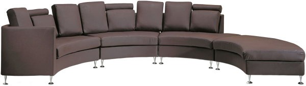 Sofa Leder braun rund ROTUNDE