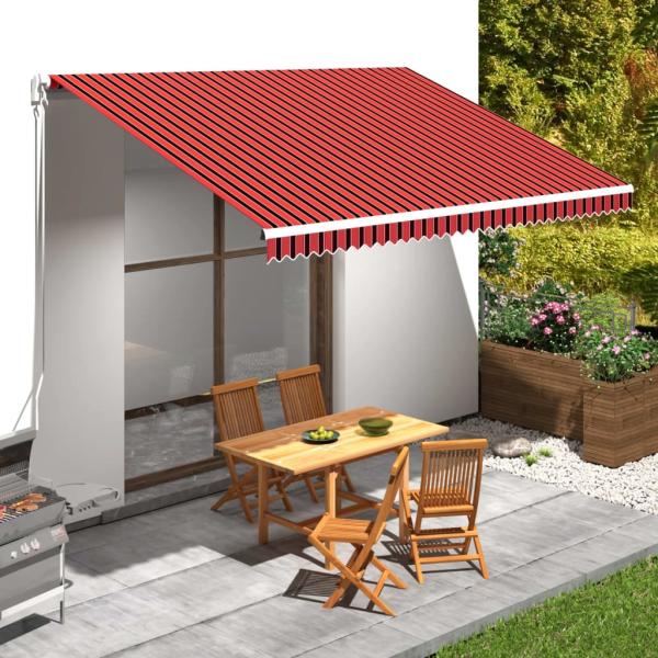 vidaXL Markisenbespannung Canvas Orange & Braun 450x300 cm 145725