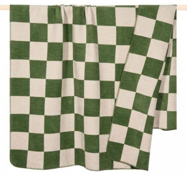 pad Decke Chess Karomuster Sand Green (150x200cm) 11809-X163-1520