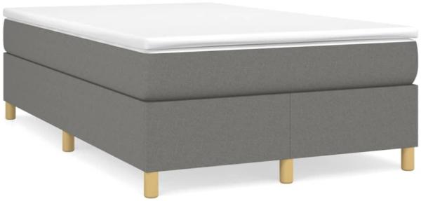 vidaXL Boxspringbett mit Matratze Dunkelgrau 120x190 cm Stoff