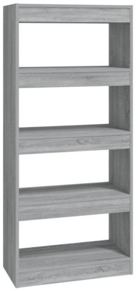 Bücherregal/Raumteiler Grau Sonoma 60x30x135 cm Holzwerkstoff