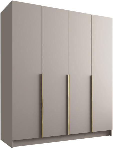 Drehtürenschrank Salkor I, Kleiderschrank mit 4 Türen (Farbe: Cashmere / Cashmere + Gold) Bild 3