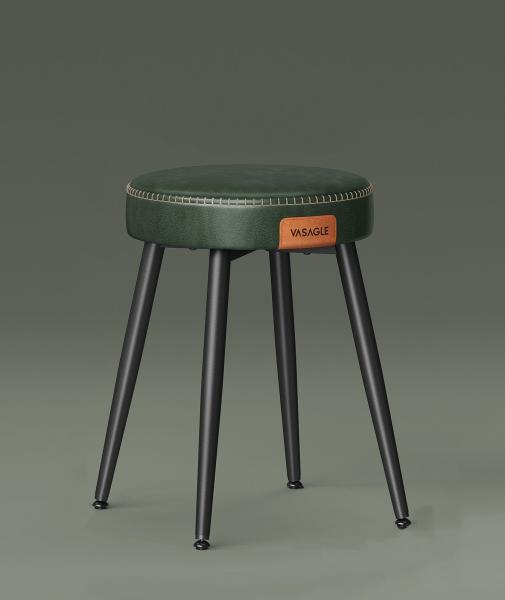 VASAGLE Esszimmerstuhl (1 St), Sitzhocker, EKHO Series, Kunstleder, 48,2 cm hoch, grün