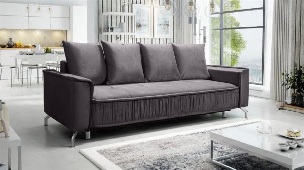 Schlafsofa Sofa 3-Sitzer FLORENCE Stoff Element Grafit