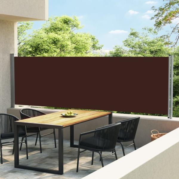 vidaXL Ausziehbare Seitenmarkise 140x600 cm Braun