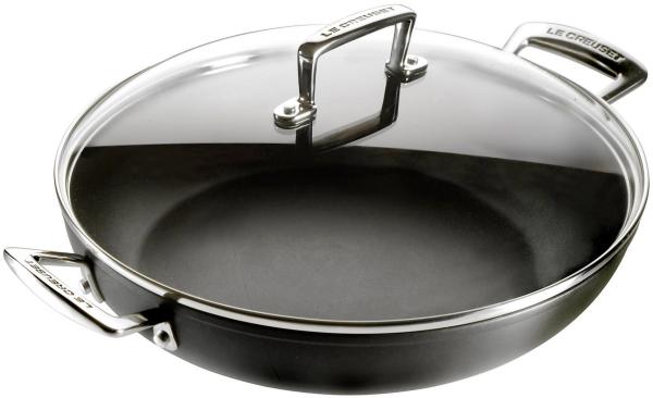 Le Creuset Aluminium-Antihaft-Profipfanne mit Glasdeckel 24 cm