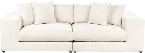 3-Sitzer Sofa cremeweiß mit Kissen GLORVIKA II