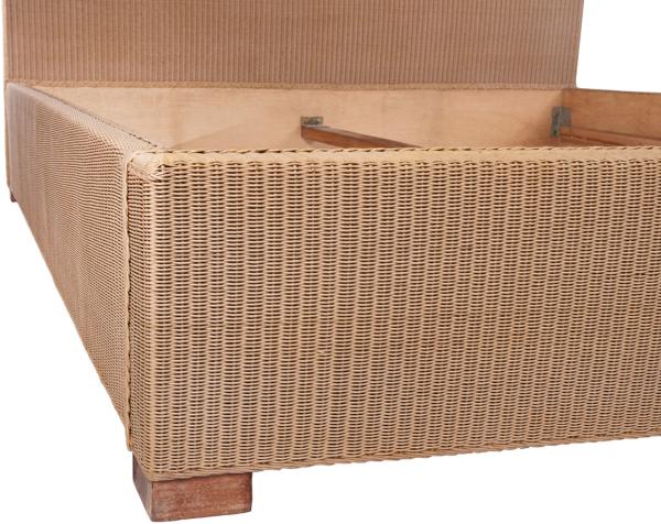 Loombett Korbbett Doppelbett Beige aus Loom-Geflecht 180 x 200 cm TUNIS 80727917 Bild 7