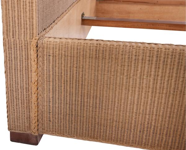 Loombett Korbbett Doppelbett Beige aus Loom-Geflecht 180 x 200 cm TUNIS 80727917 Bild 5