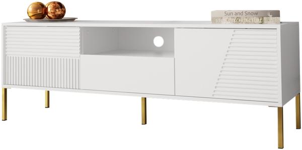 TV-Lowboard 155 Diolio 08 (Farbe: Weiß)