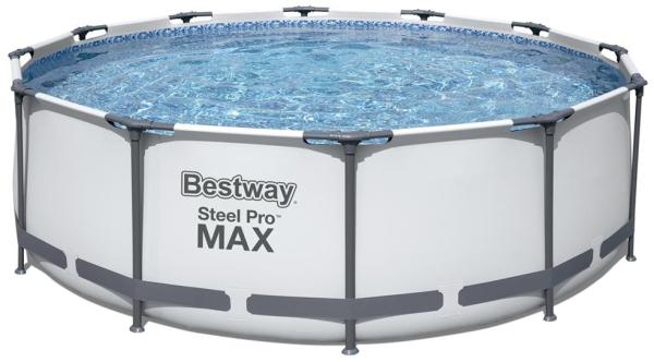 Steel Pro MAX™ Solo Pool ohne Zubehör Ø 366 x 100 cm, lichtgrau, rund