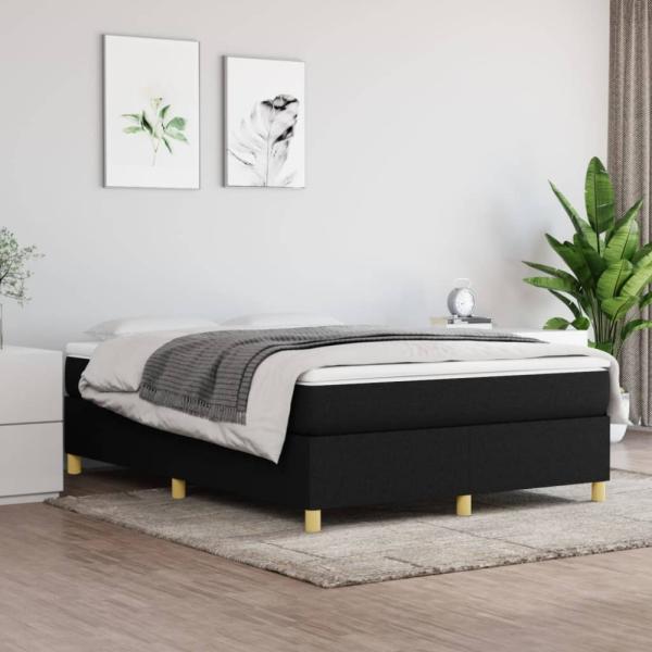 Boxspringbett Schwarz 140x190 cm Stoff [3120955]