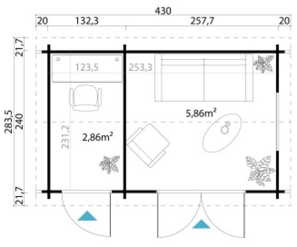 Lasita Gartenhaus Wrexham 1 : Naturbelassen : Basic